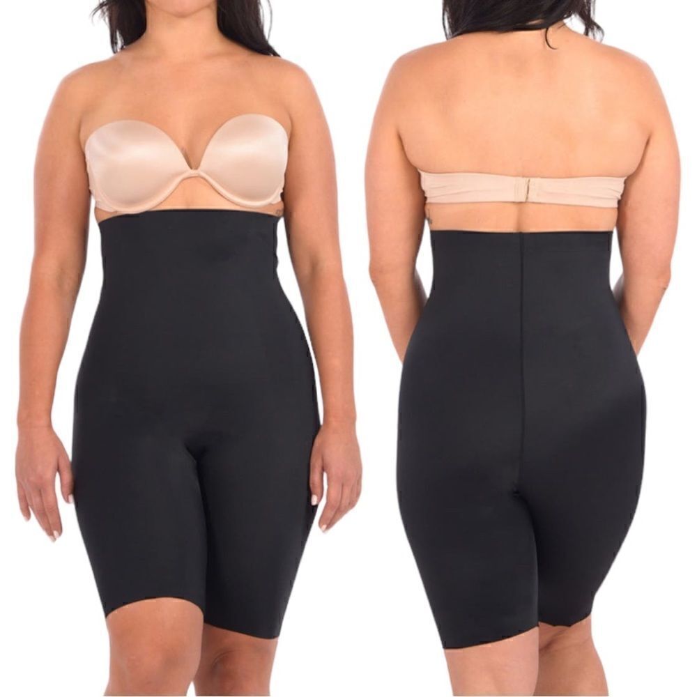 Body Beautiful Extra High Waist Shaper with Targeted Double Front Smooth Large